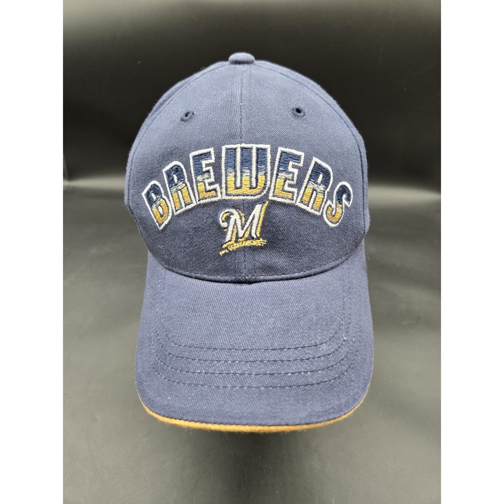 Annco MLB Milwaukee Brewers Adjustable Baseball Cap Hat Navy Blue Vintage Logo